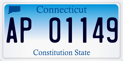 CT license plate AP01149