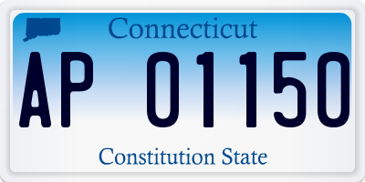 CT license plate AP01150
