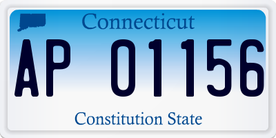 CT license plate AP01156