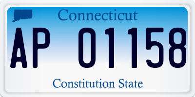 CT license plate AP01158