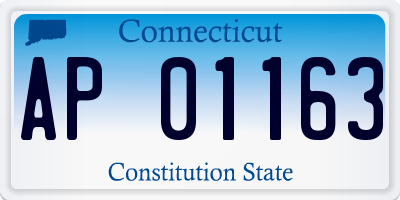 CT license plate AP01163
