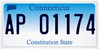CT license plate AP01174