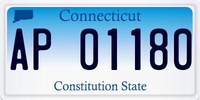 CT license plate AP01180