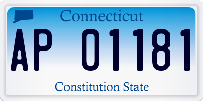 CT license plate AP01181