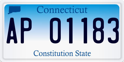 CT license plate AP01183