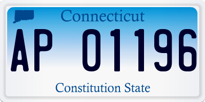 CT license plate AP01196