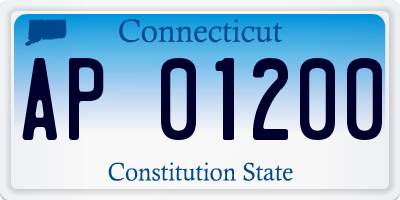 CT license plate AP01200