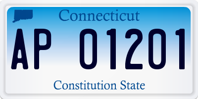 CT license plate AP01201