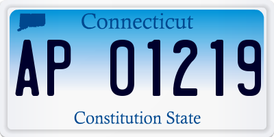 CT license plate AP01219