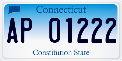 CT license plate AP01222