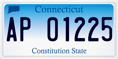 CT license plate AP01225