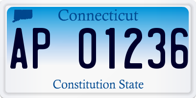 CT license plate AP01236
