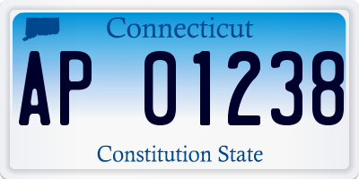 CT license plate AP01238