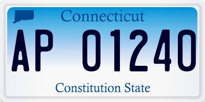 CT license plate AP01240