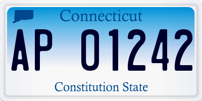 CT license plate AP01242