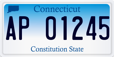 CT license plate AP01245