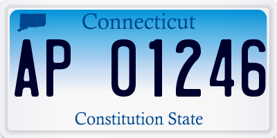 CT license plate AP01246