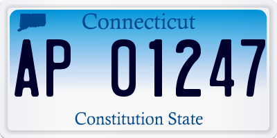 CT license plate AP01247
