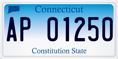CT license plate AP01250