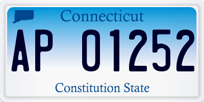 CT license plate AP01252