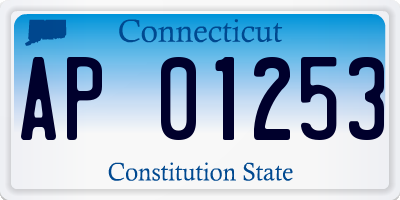 CT license plate AP01253