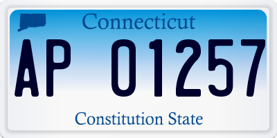 CT license plate AP01257