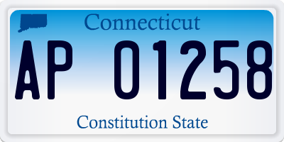 CT license plate AP01258