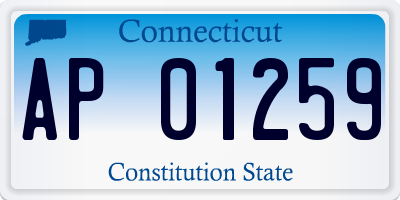 CT license plate AP01259