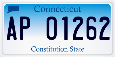CT license plate AP01262