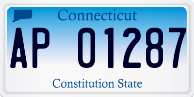 CT license plate AP01287