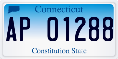 CT license plate AP01288