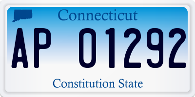 CT license plate AP01292
