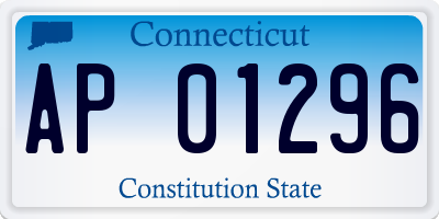 CT license plate AP01296
