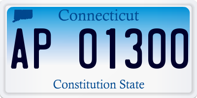CT license plate AP01300