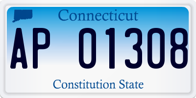 CT license plate AP01308