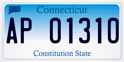 CT license plate AP01310