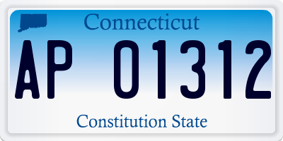 CT license plate AP01312