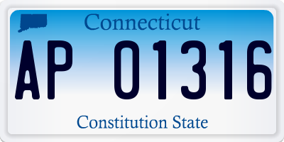 CT license plate AP01316