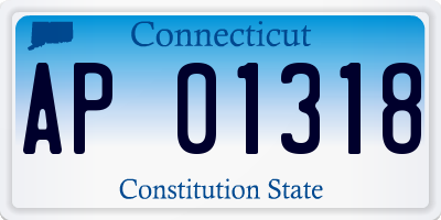 CT license plate AP01318