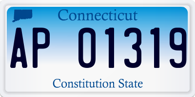 CT license plate AP01319
