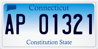 CT license plate AP01321