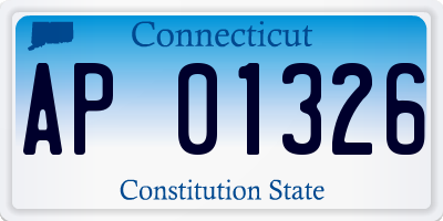 CT license plate AP01326