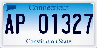 CT license plate AP01327
