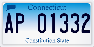 CT license plate AP01332