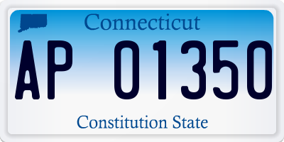 CT license plate AP01350