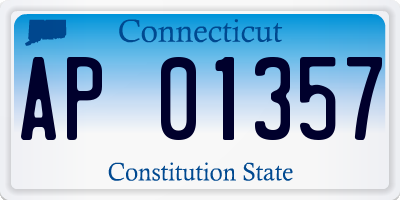 CT license plate AP01357