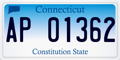 CT license plate AP01362