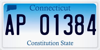 CT license plate AP01384