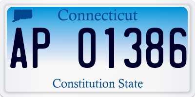 CT license plate AP01386