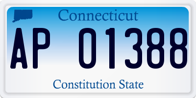 CT license plate AP01388